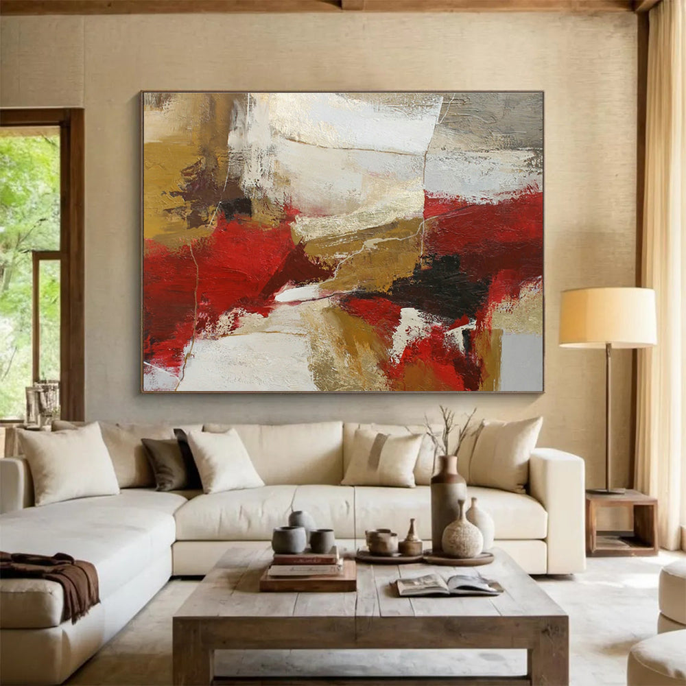 Large Custom Abstract Hand-Painted Art for E-learning Content Creation Center DLZ2890