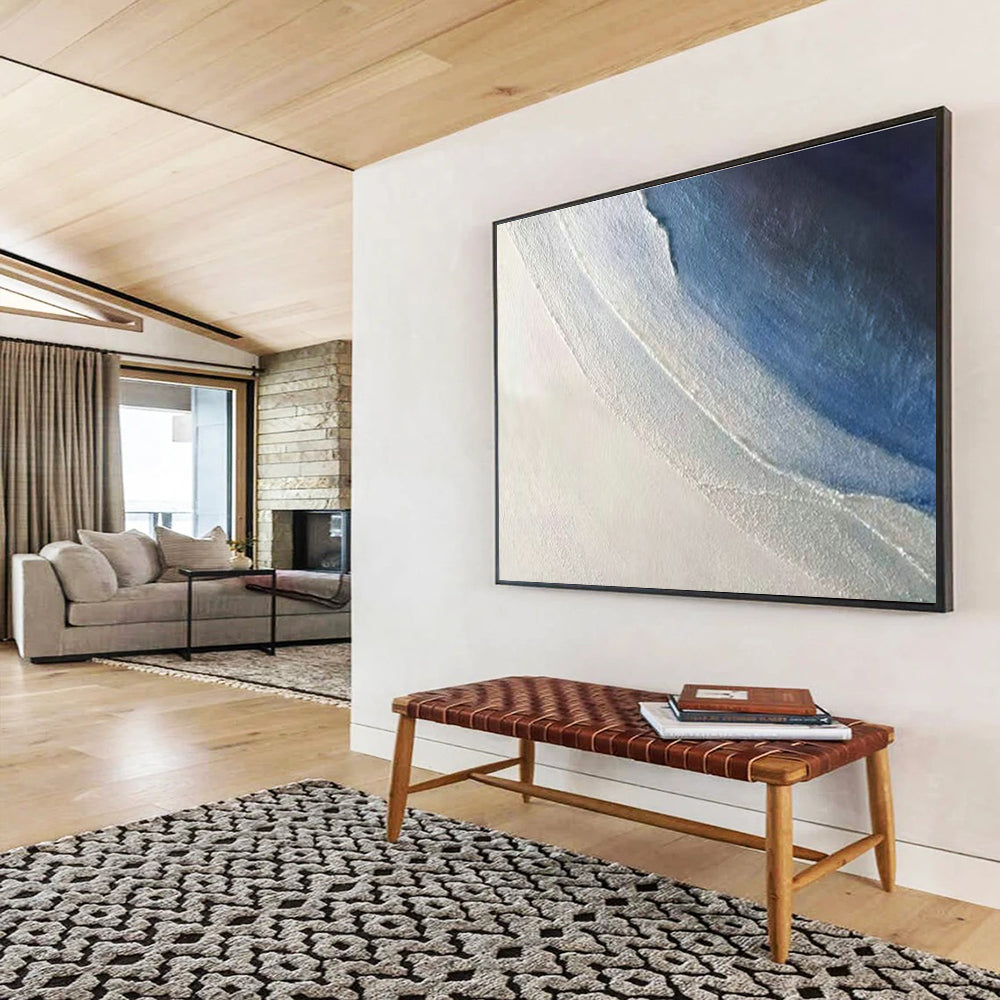 Oversized Custom Hand-Painted Abstract Canvas for Outdoor Patios DLZ3278