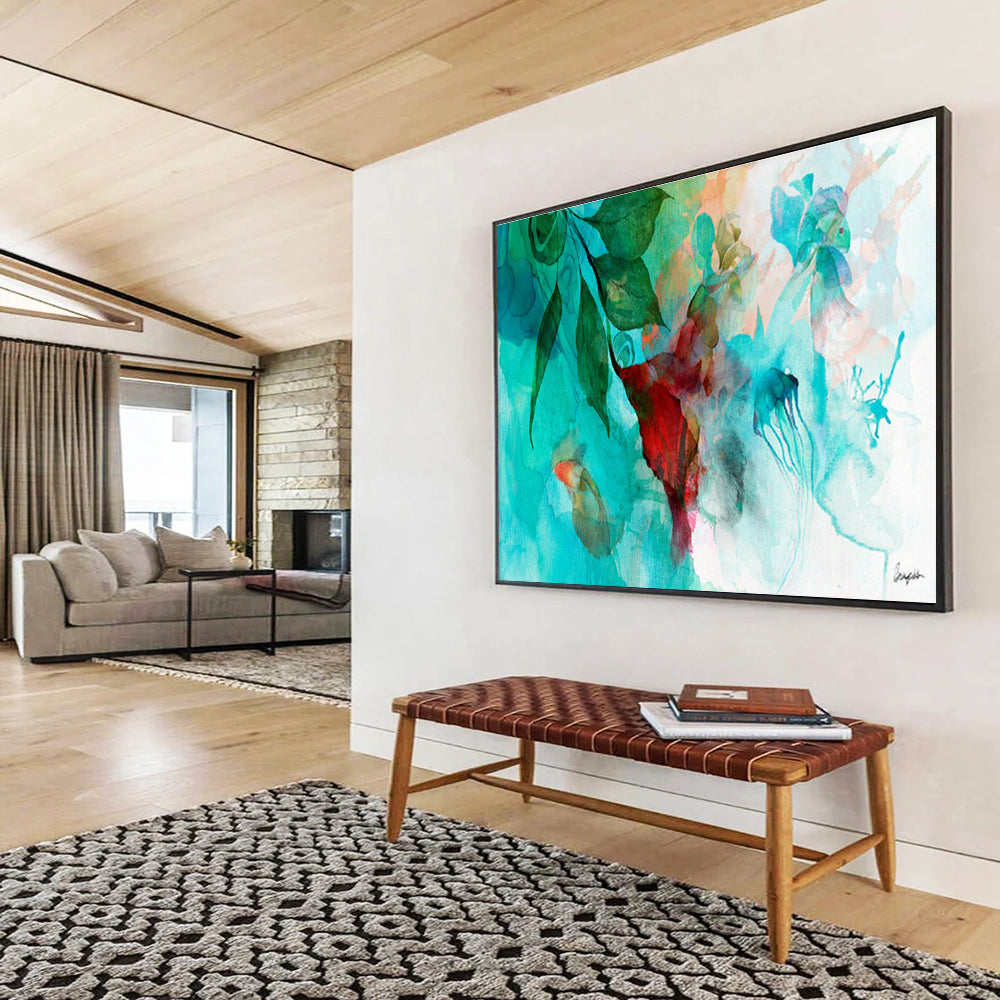 Oversized Custom Hand-Painted Abstract Art for Riverboat Classroom DLZ2922