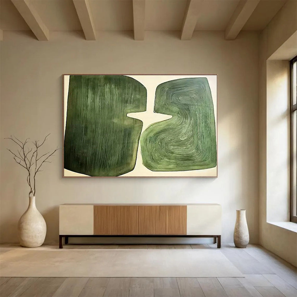 Custom Giant Abstract Hand Painting for Mountain Lodge Ski Rental Shop DLZ2913