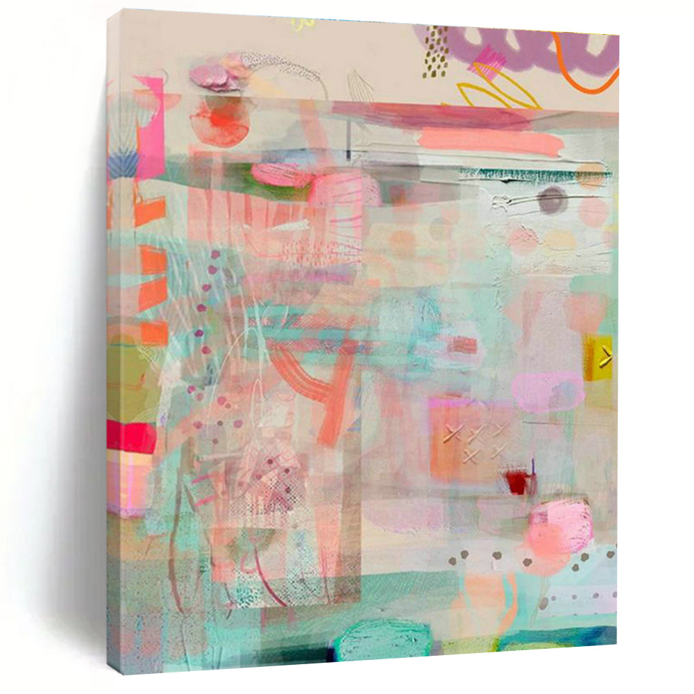 Super-sized Custom Hand-Painted Abstract Art for Augmented Reality Experience Centers  DLZ0089
