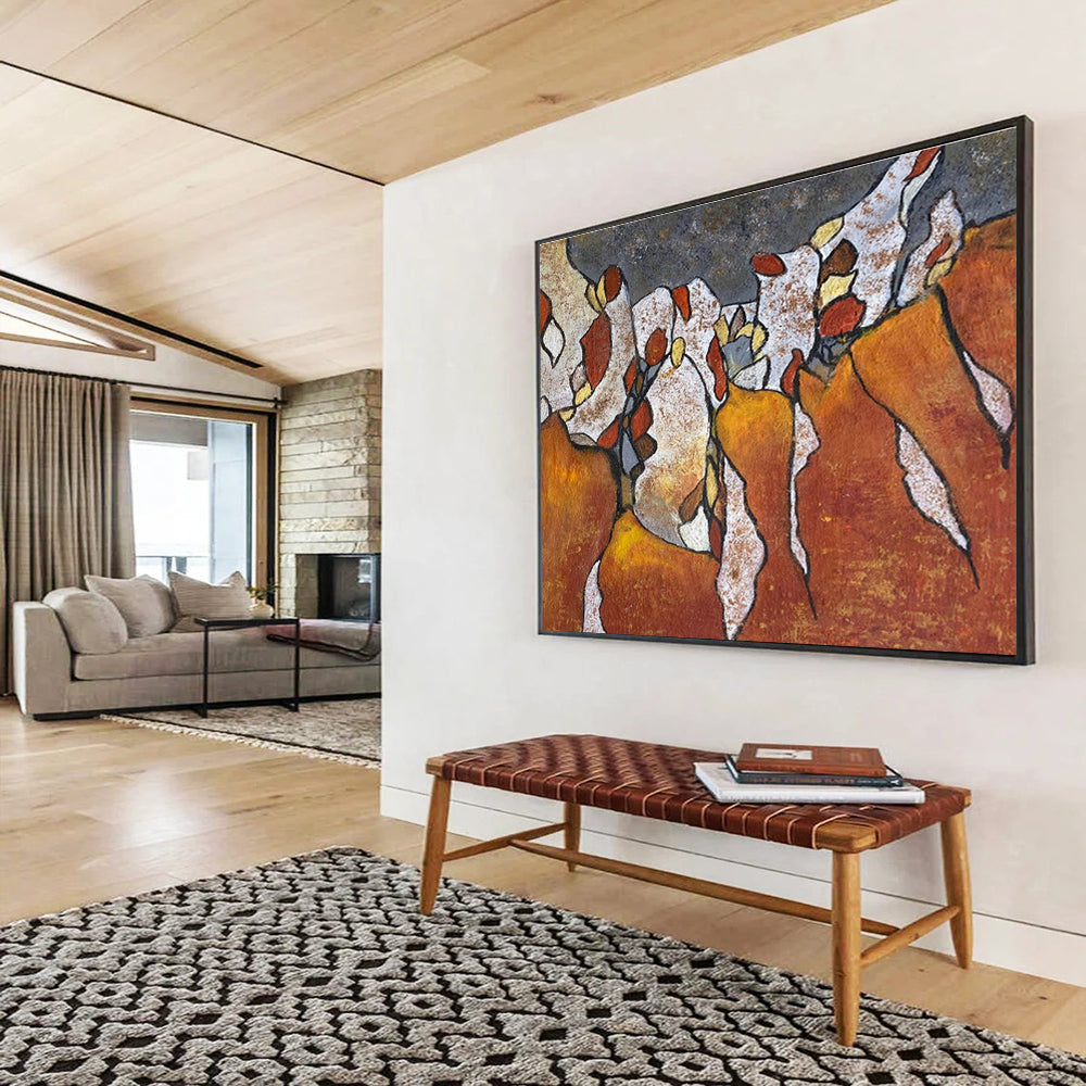 Immense Abstract Floral Painting - Commissioned Acrylic for Retail Stores