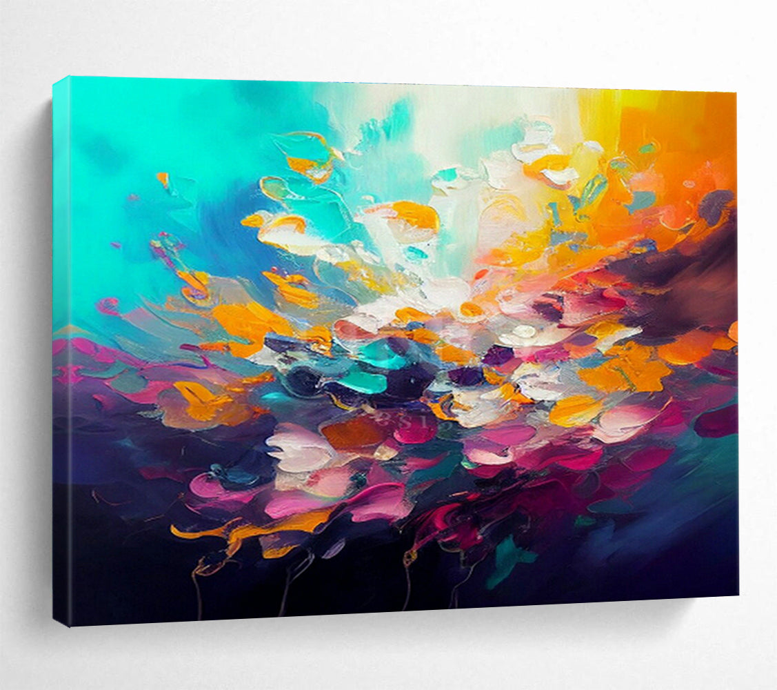 Oversized Custom Abstract Hand Painting for Darts Pub DLZ2730
