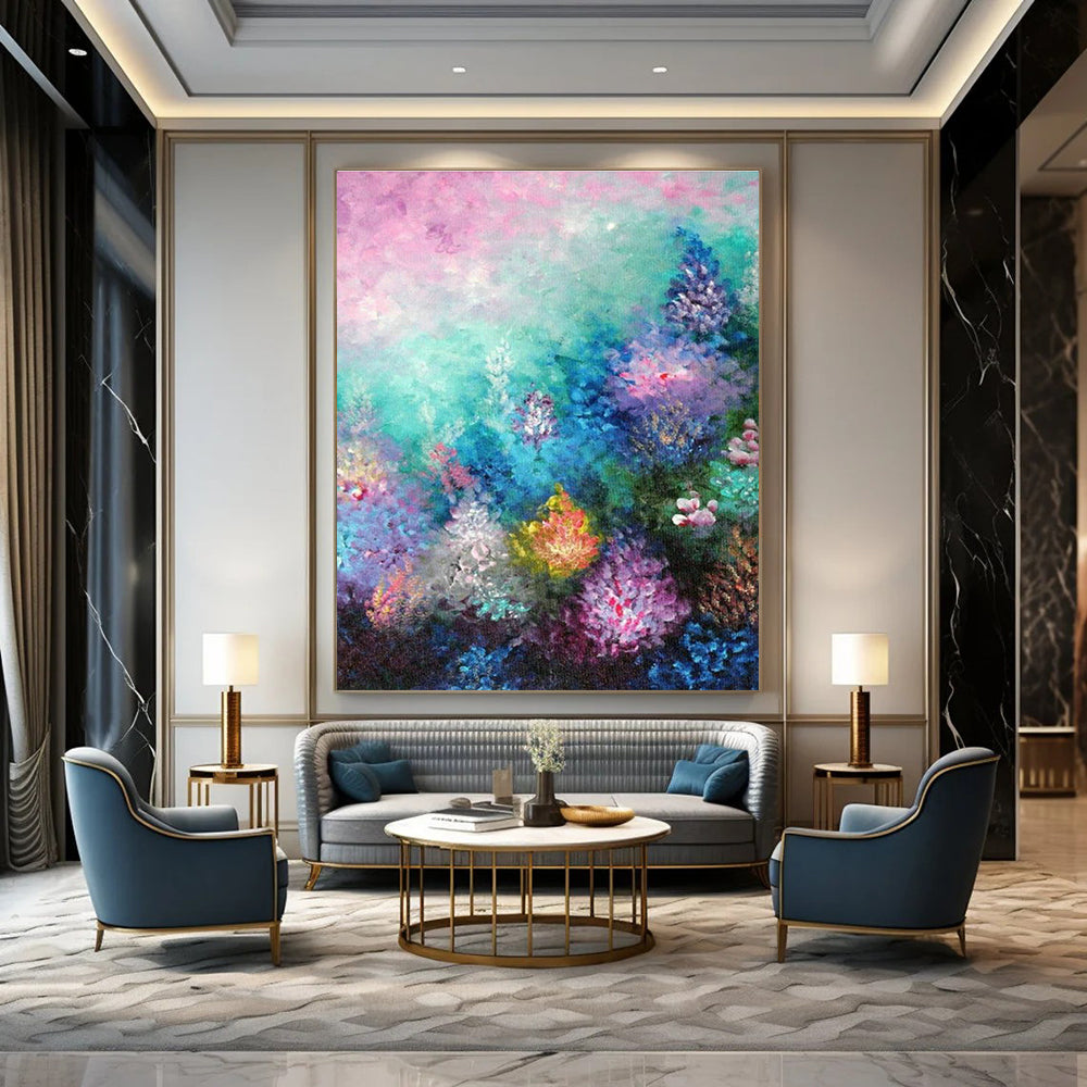 Jumbo Customizable Hand-Painted Abstract Artwork for Co-Creating Workspaces  DLZ0065