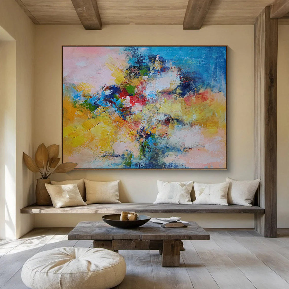 Customizable Rooftop Garden Abstract Hand Painting