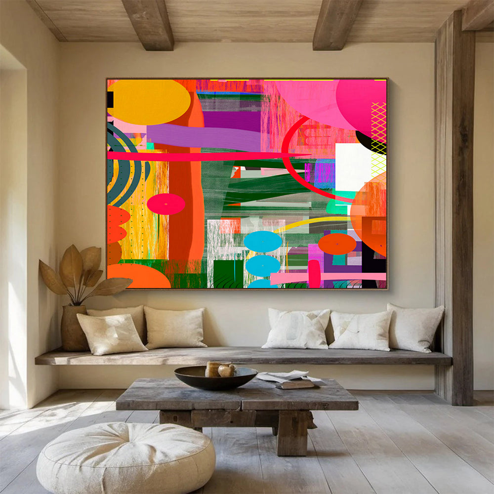 Tailored Mall Lounge Oversized Abstract Hand Painting