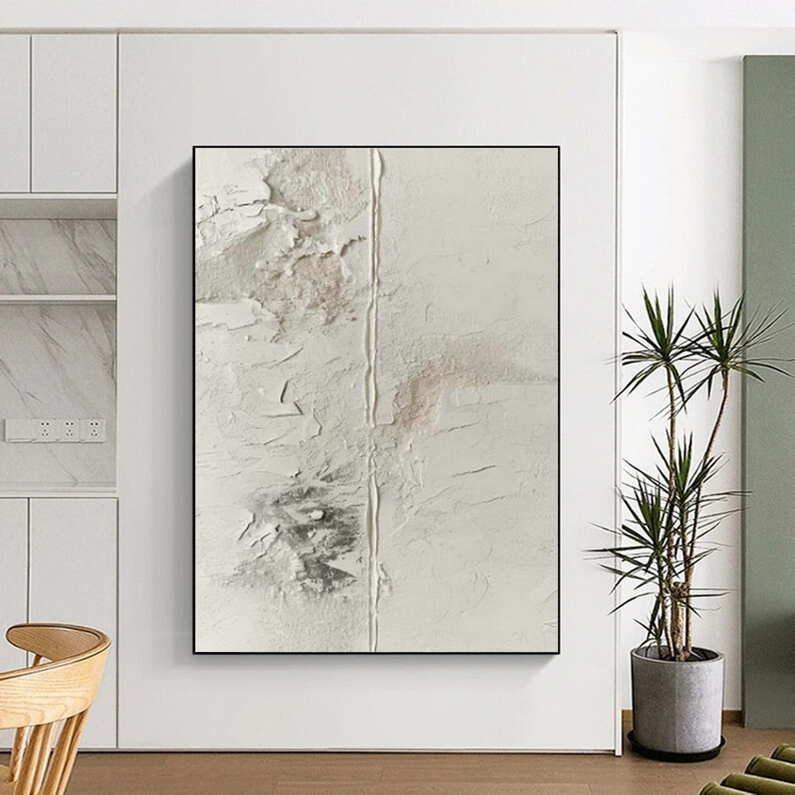 Monumental Large Custom Hand-Painted Abstract Art - Elegant Ambiance for Fine China Showrooms  DLZ0242