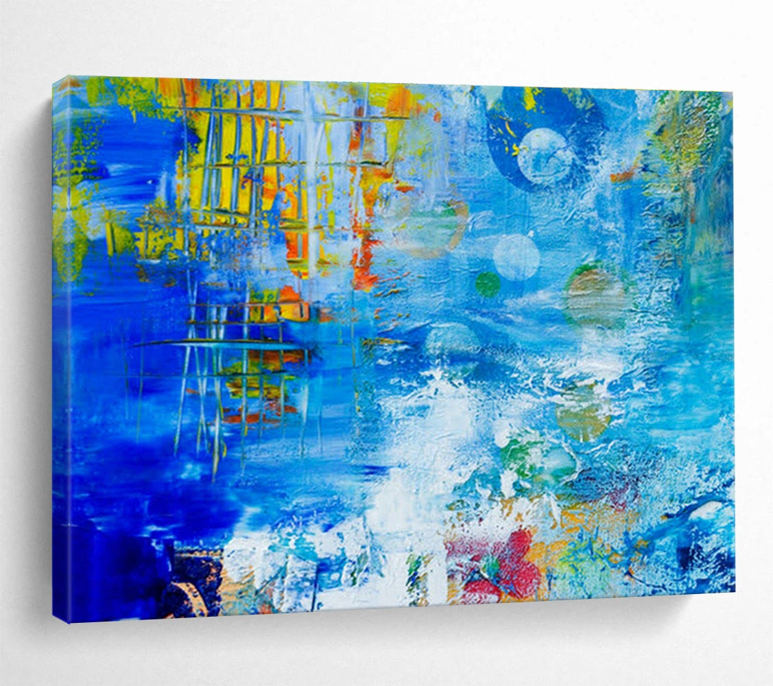 Custom Giant Abstract Hand Painting for Wind Turbine Maintenance Base DLZ2823