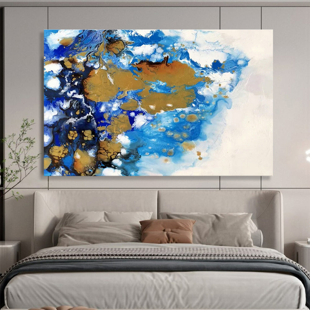 Tailored Underwater Hotel Giant Abstract Hand-Painted Mural DLZ2551
