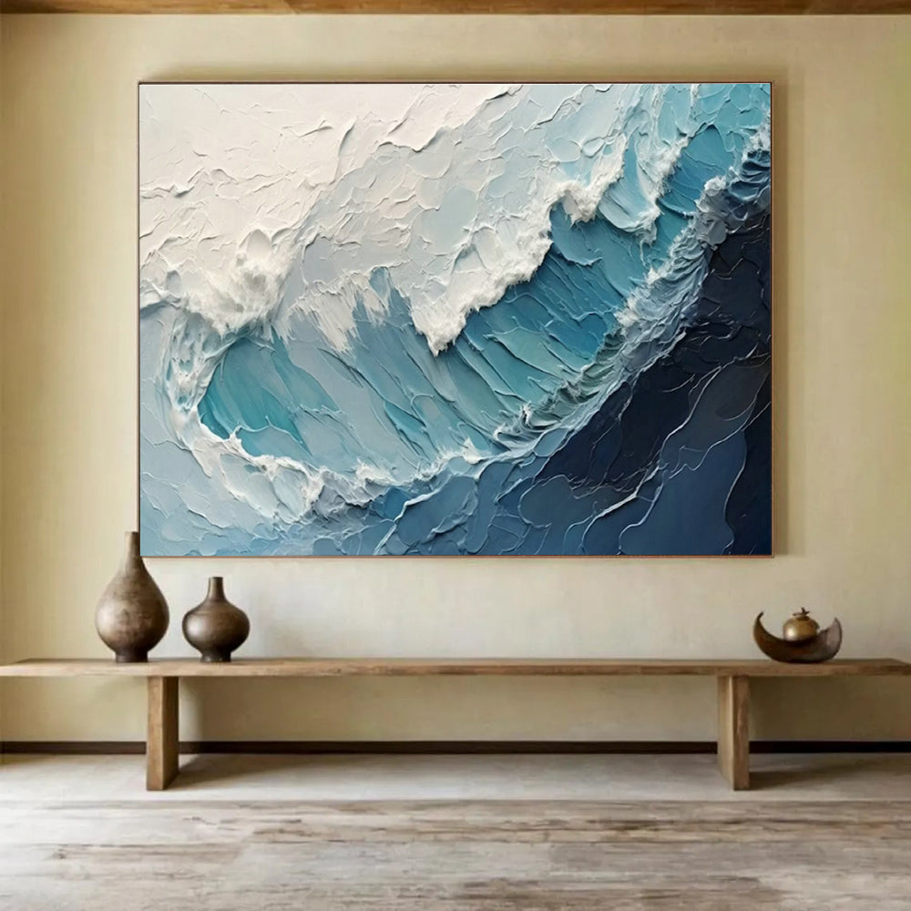 Extra Large Custom Hand-Painted Abstract Artwork for Conference Rooms DLZ3256