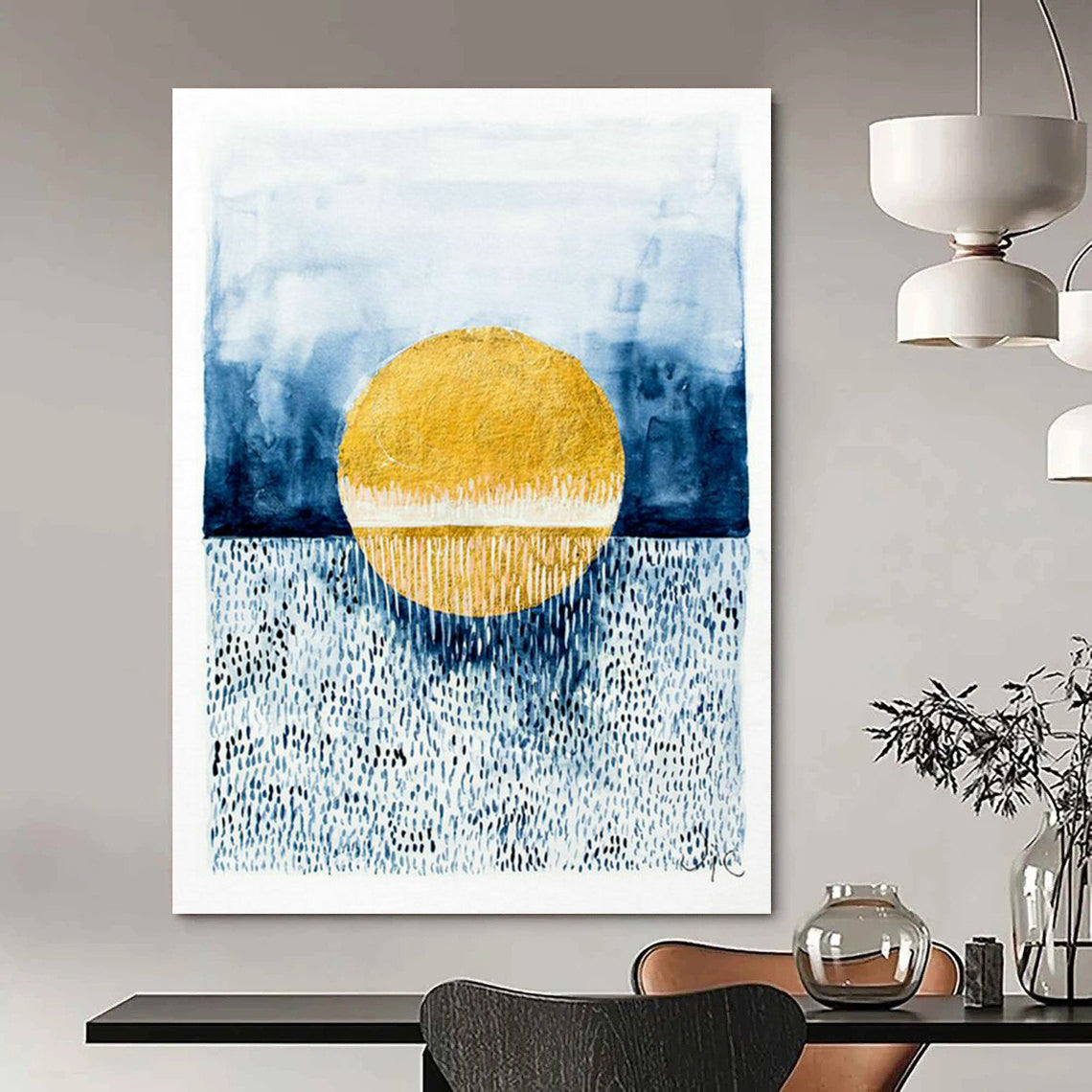 Oversized Custom Hand-Painted Abstract Artwork for Mobile Esports Arenas  DLZ0101