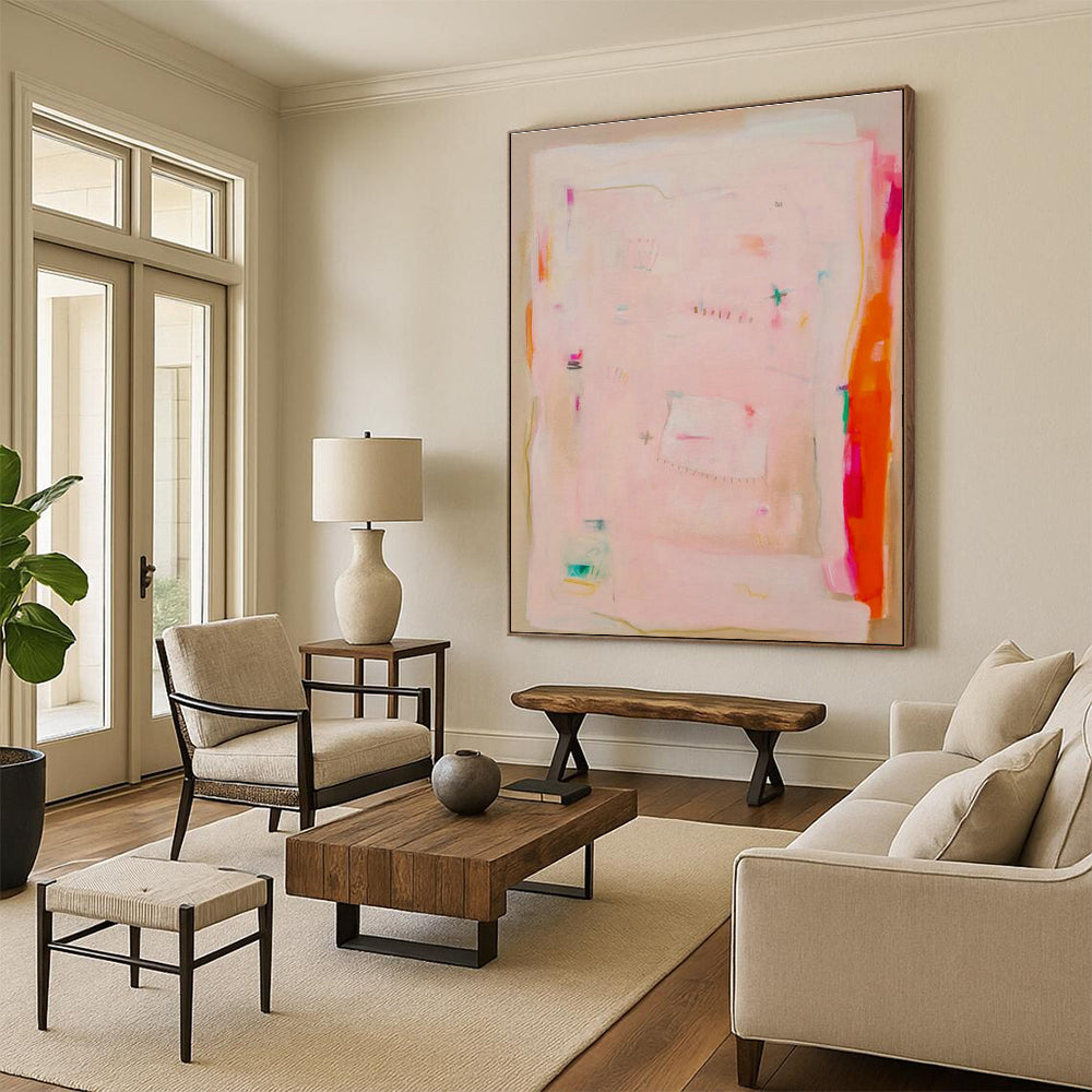 Extra Large Custom Handmade Abstract Painting for Meditation App Development Studios  DLZ0080
