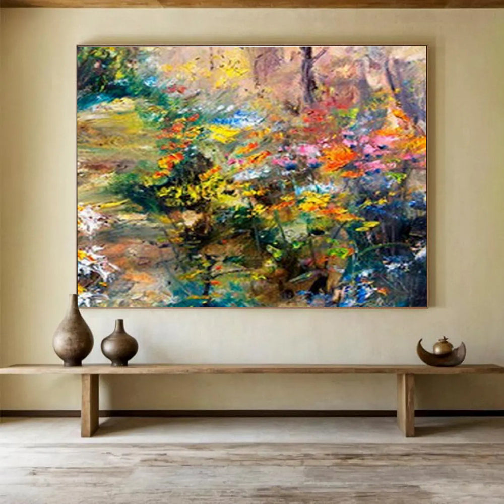 Customized Large Abstract Hand Painting for Wine Tasting Room DLZ2748