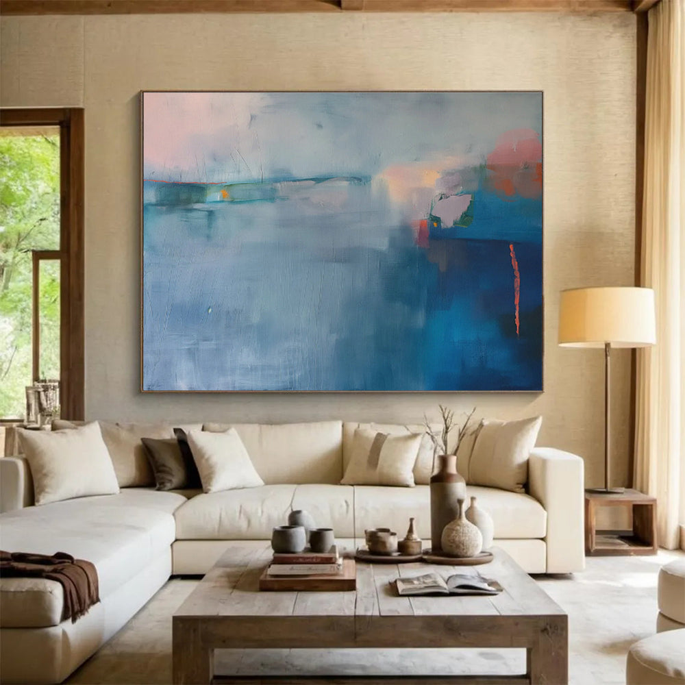 Custom-Made Giant Abstract Hand Painting for Deep-Sea Mining ROV Operations Center DLZ2861