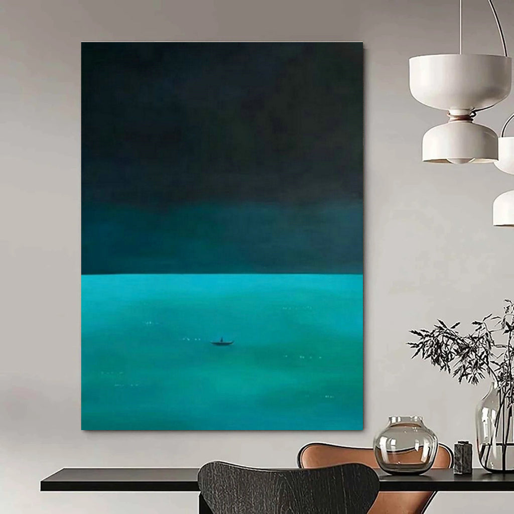 Striking Large Custom Hand-Painted Abstract Art - Artistic Innovation for Artificial Intelligence Research Centers  DLZ0293