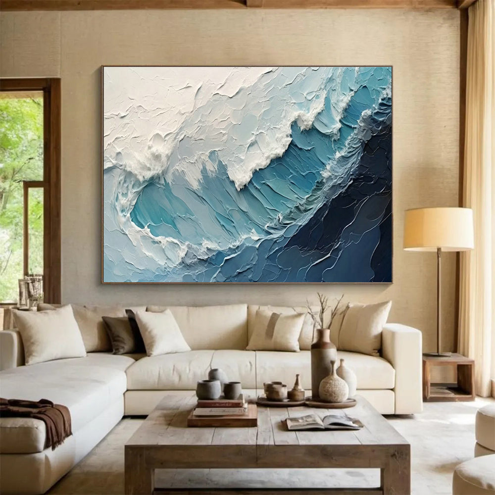 Extra Large Custom Hand-Painted Abstract Artwork for Conference Rooms DLZ3256