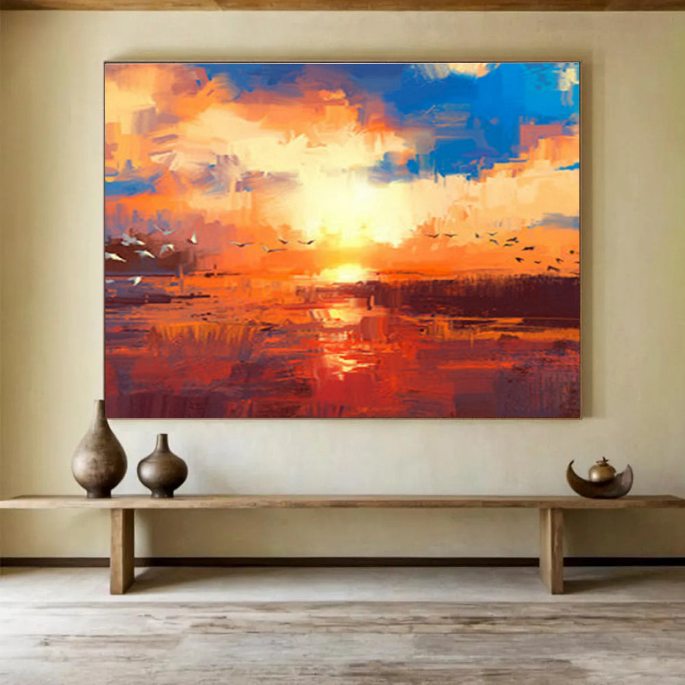 Custom-Made Giant Abstract Hand Painting for Cosmetic Surgery Clinic DLZ2771