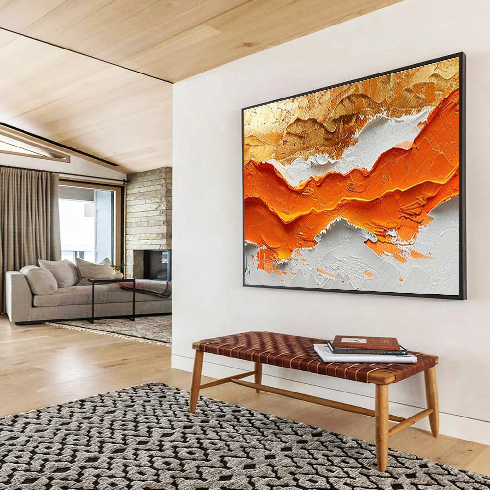 Large Custom Abstract Hand-Painted Art for Smart Factory Quality Control Lab DLZ2848