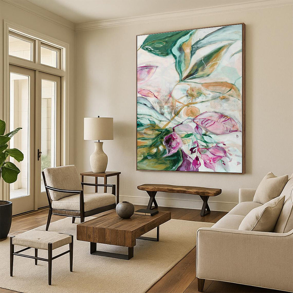 Large-Scale Customizable Hand-Painted Abstract Painting - Dynamic Art Decoration for Arcades  DLZ0142