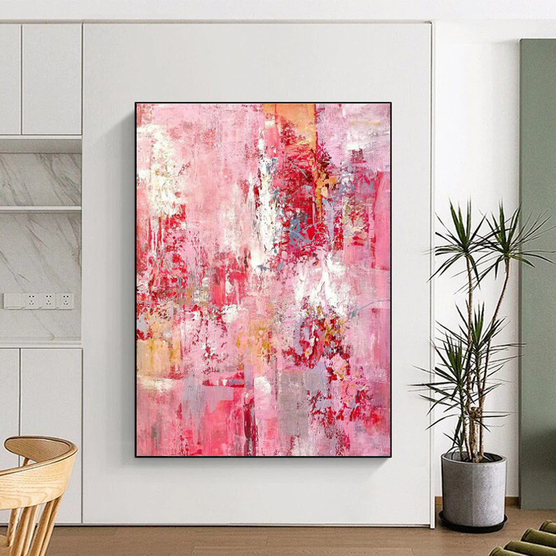 Monumental Custom Hand-Painted Abstract Art - Cultural Tapestry for World Heritage Site Visitor Centers  DLZ0314