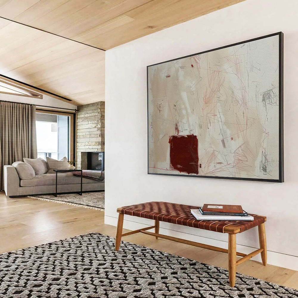 Custom-Made Hyperloop Maintenance Center Large Abstract Hand Painting DLZ2530