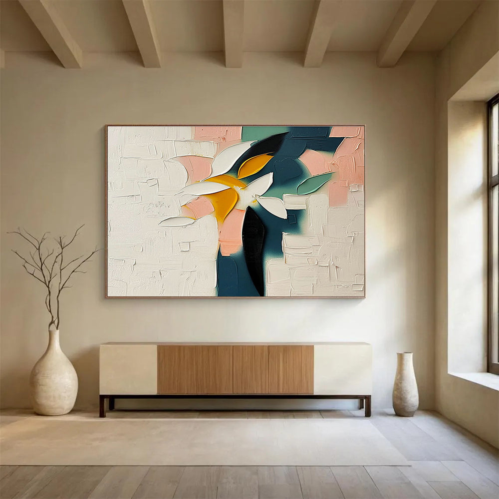 Large-Size Custom Abstract Hand Painting for Urban Rooftop Solar-Powered Desalination Plant DLZ3131