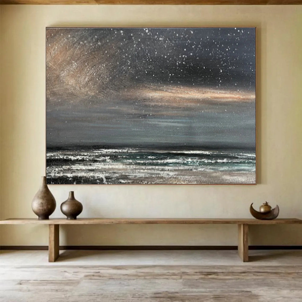 Tailored Cruise Ship Lobby Giant Abstract Hand Painting