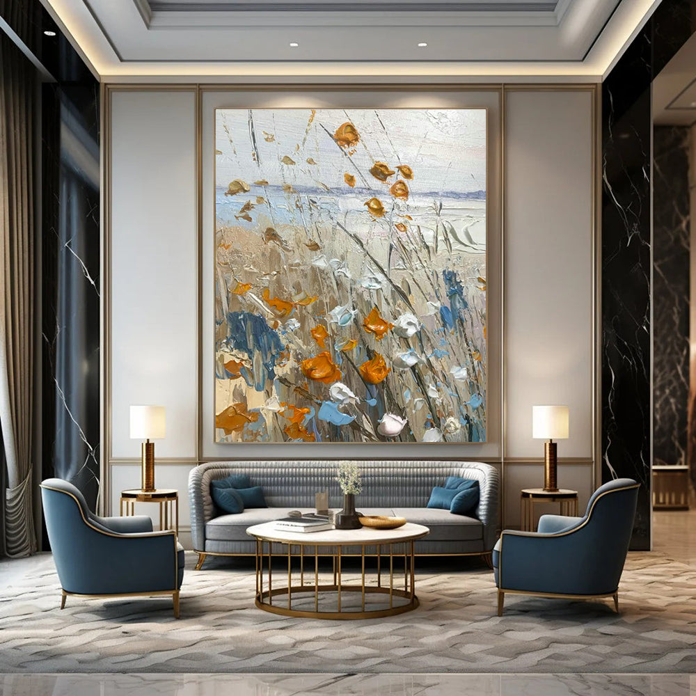 Large-Scale Custom Hand-Painted Abstract Painting for Gyms  DLZ0125