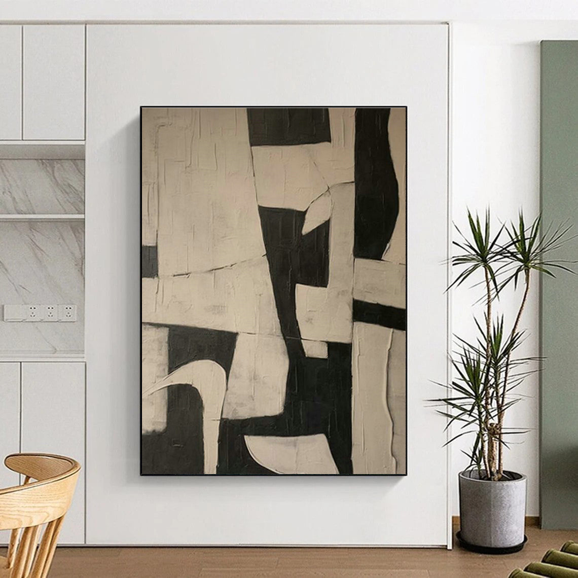 Grandiose Custom Hand-Painted Abstract Painting - Regal Touch for Ballrooms  DLZ0207