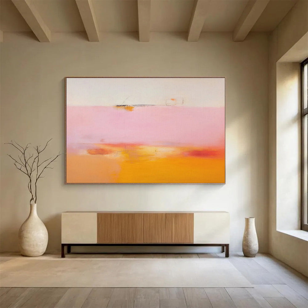 Large-Size Custom Abstract Hand Painting for Underwater Archaeological Excavation Support Vessel Control Room DLZ2860