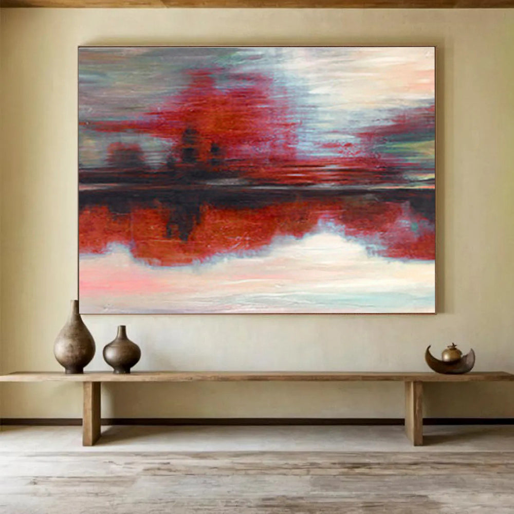 Oversized Custom Hand-Painted Abstract Art for Ambulance Station DLZ2768