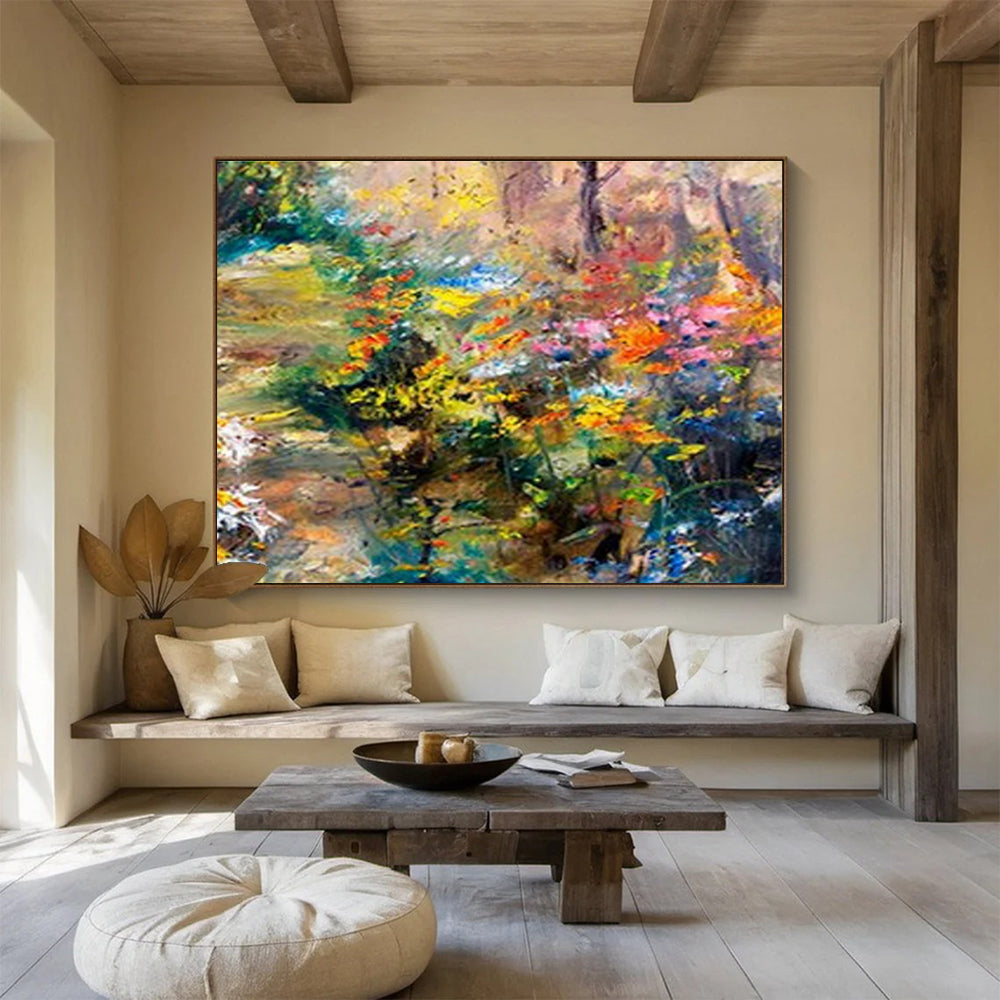 Customized Large Abstract Hand Painting for Wine Tasting Room DLZ2748