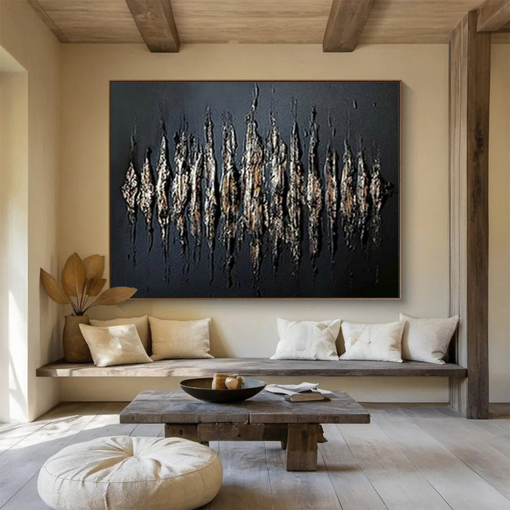 Customizable Luxury Residence Giant Abstract Hand Painting