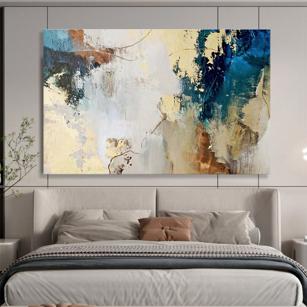 Oversized Custom Abstract Hand Painting for Online Language Learning Platform Studio DLZ2896