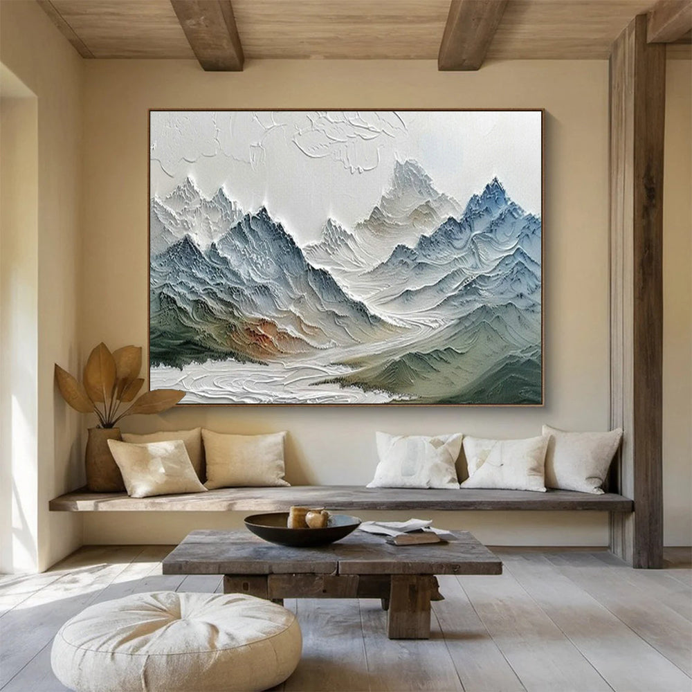 Customized Large-Scale Abstract Hand Painting for Urban Rooftop Garden Maintenance Shed DLZ2837