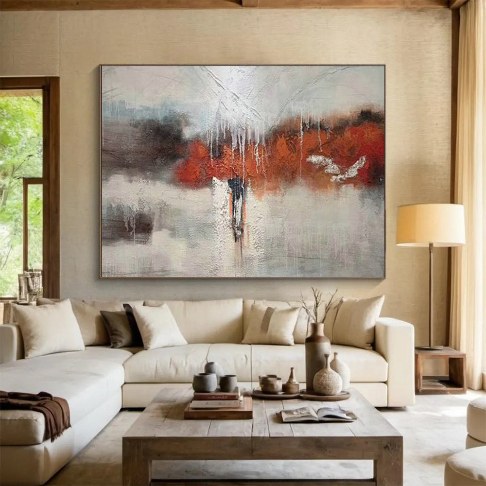 Custom-Made Giant Abstract Hand Painting for Bedroom DLZ2683