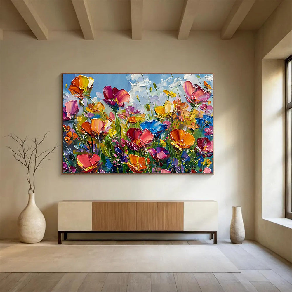 Oversized Custom Abstract Hand Painting for Deep-Sea Coral Disease Diagnosis and Treatment Research Project Office DLZ3181
