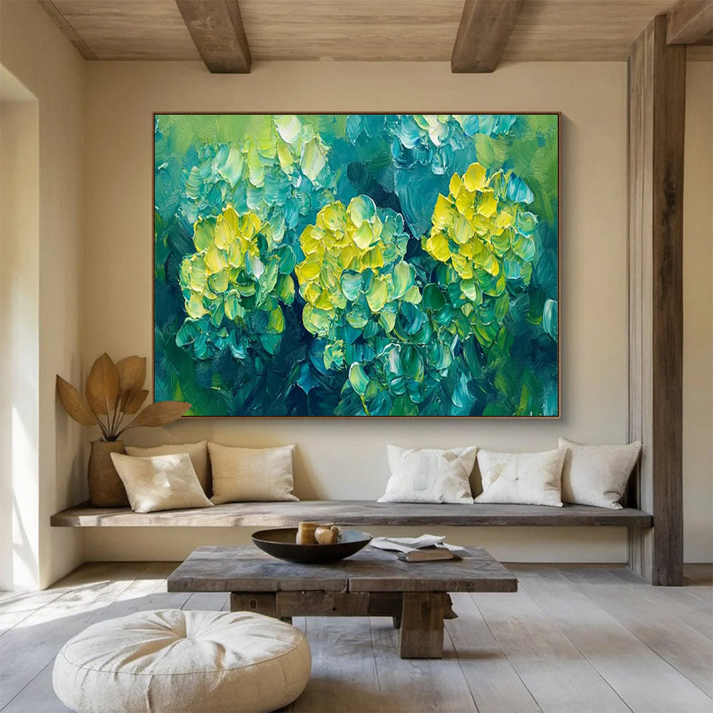 Large Custom Abstract Hand-Painted Art for Underwater Archaeological Artifact Conservation and Conservation Education Center DLZ3183