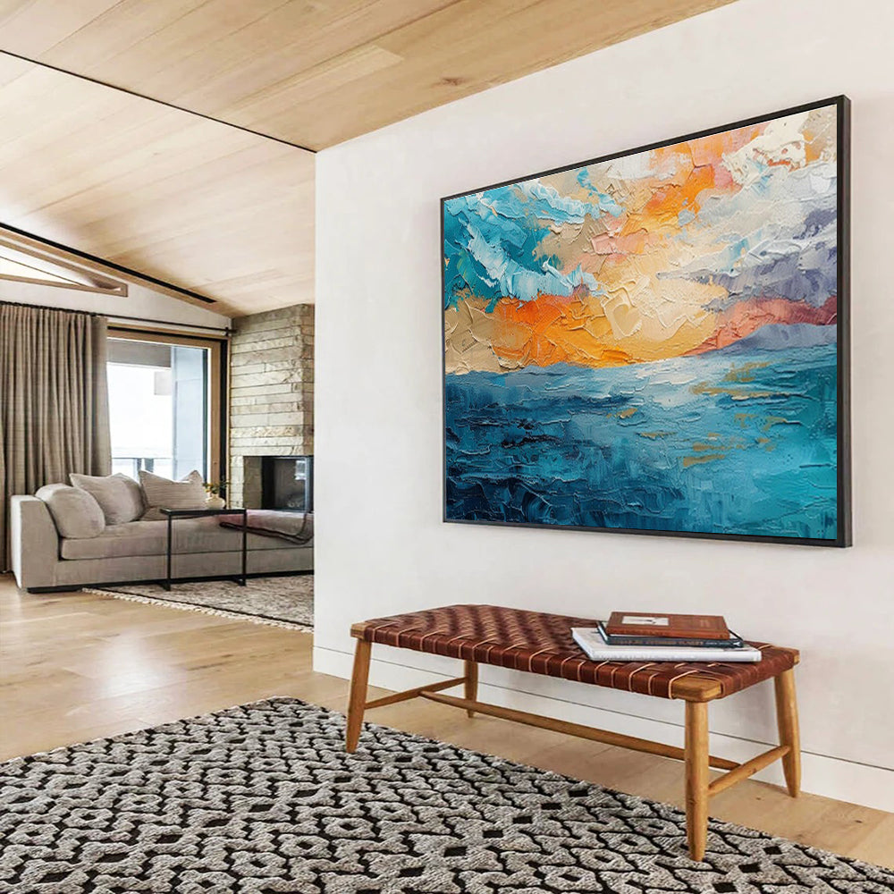Custom-Made Giant Abstract Hand Painting for Virtual Reality Escape Room DLZ2887