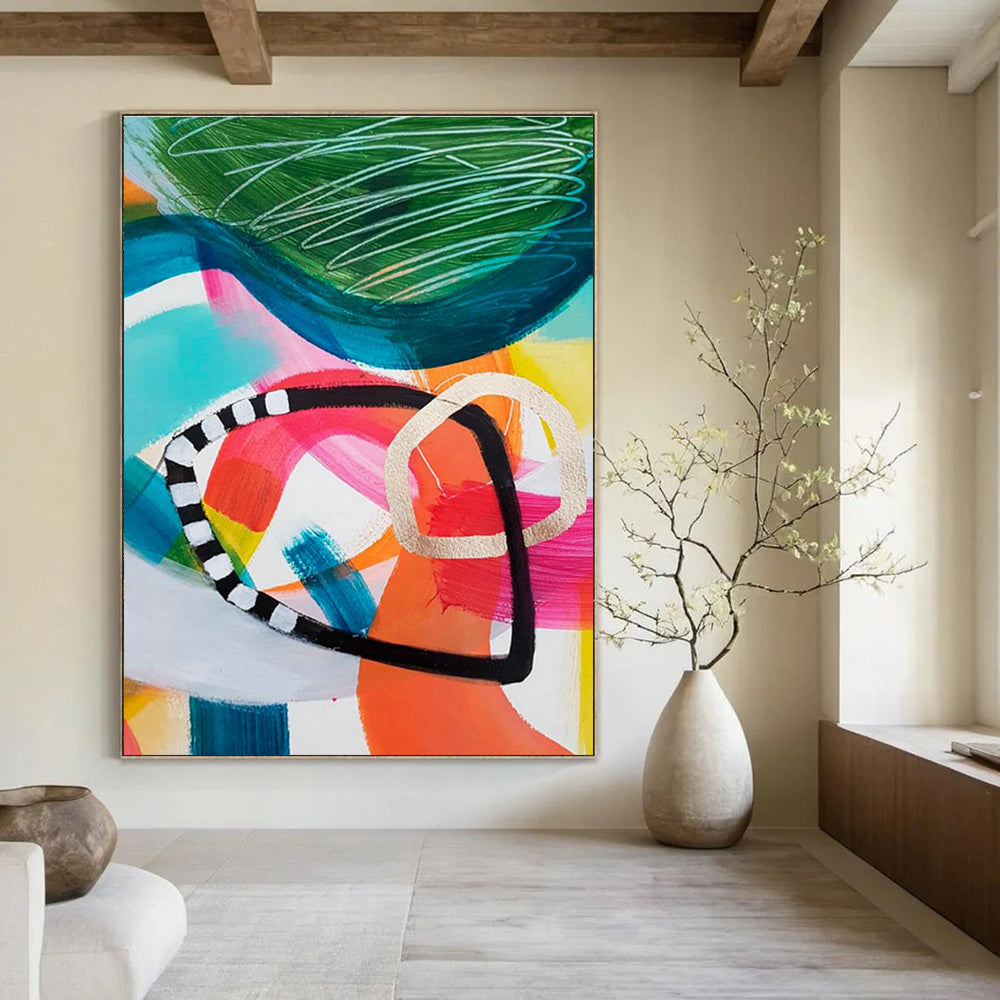Extra Large Custom Handmade Abstract Wall Art for Sustainable Furniture Showrooms  DLZ0100