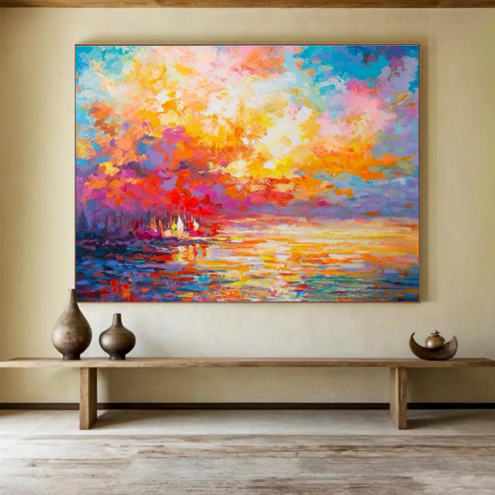 Customized Large-Scale Abstract Hand Painting for Subway Station Platform DLZ2793