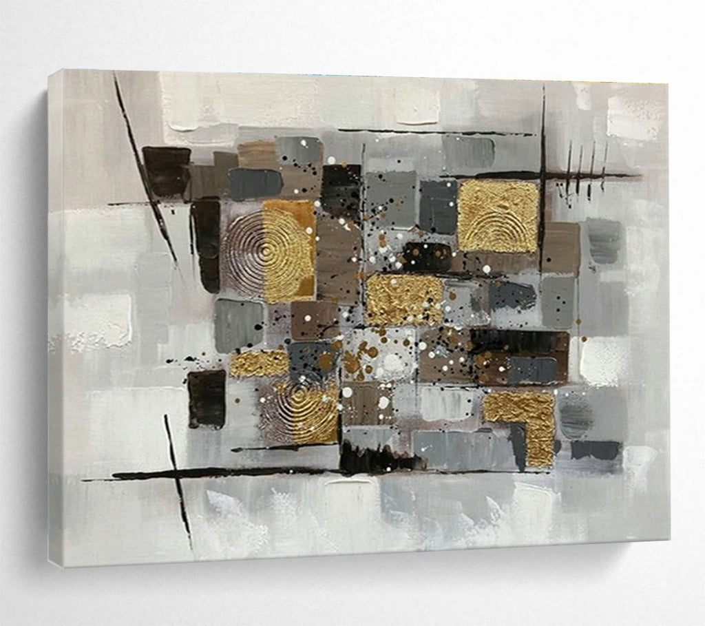 Large Custom Abstract Hand-Painted Art for Physiotherapy Clinic DLZ2737