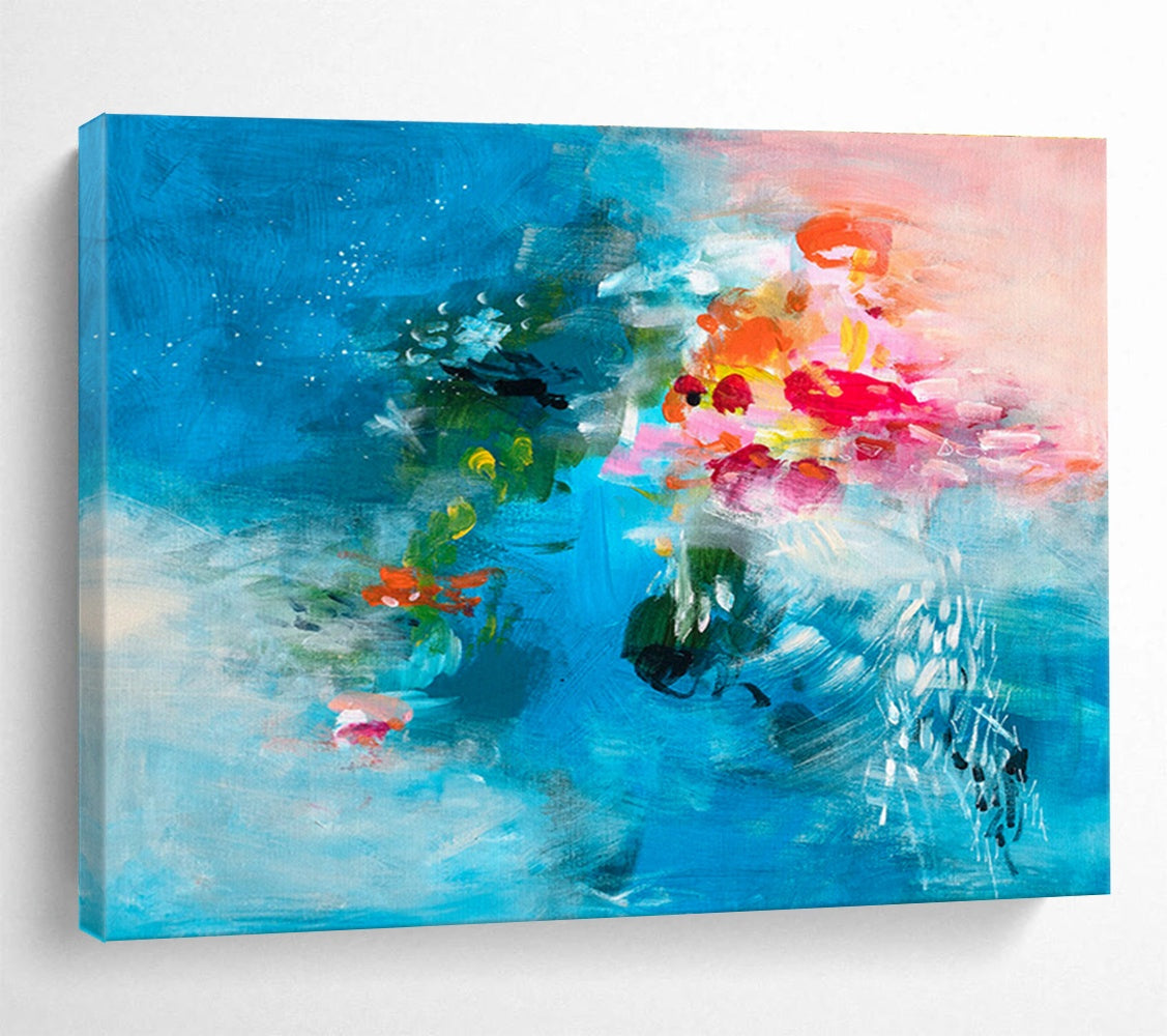 Solar-Powered LED Backlit Custom Hand-Painted Abstract Art for Corridors and Modern Spaces
