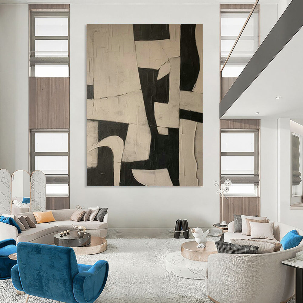 Grandiose Custom Hand-Painted Abstract Painting - Regal Touch for Ballrooms  DLZ0207