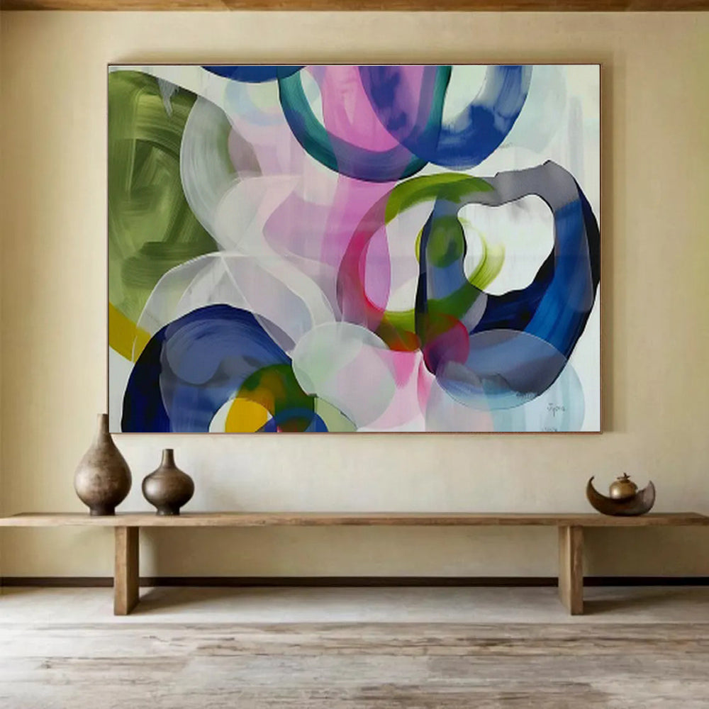 Custom Giant Abstract Hand Painting for Space Debris Removal Satellite Assembly Area DLZ2857