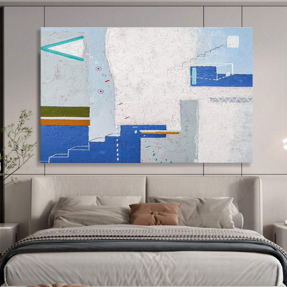 Oversized Custom Abstract Hand Painting for Arctic Tundra Reindeer Herding Cooperative DLZ2955