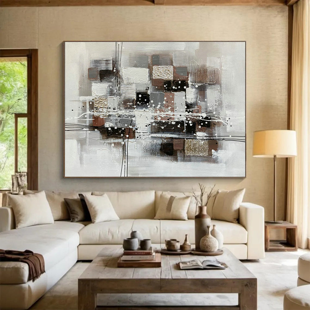 Custom Giant Abstract Hand Painting for Funeral Home DLZ2738