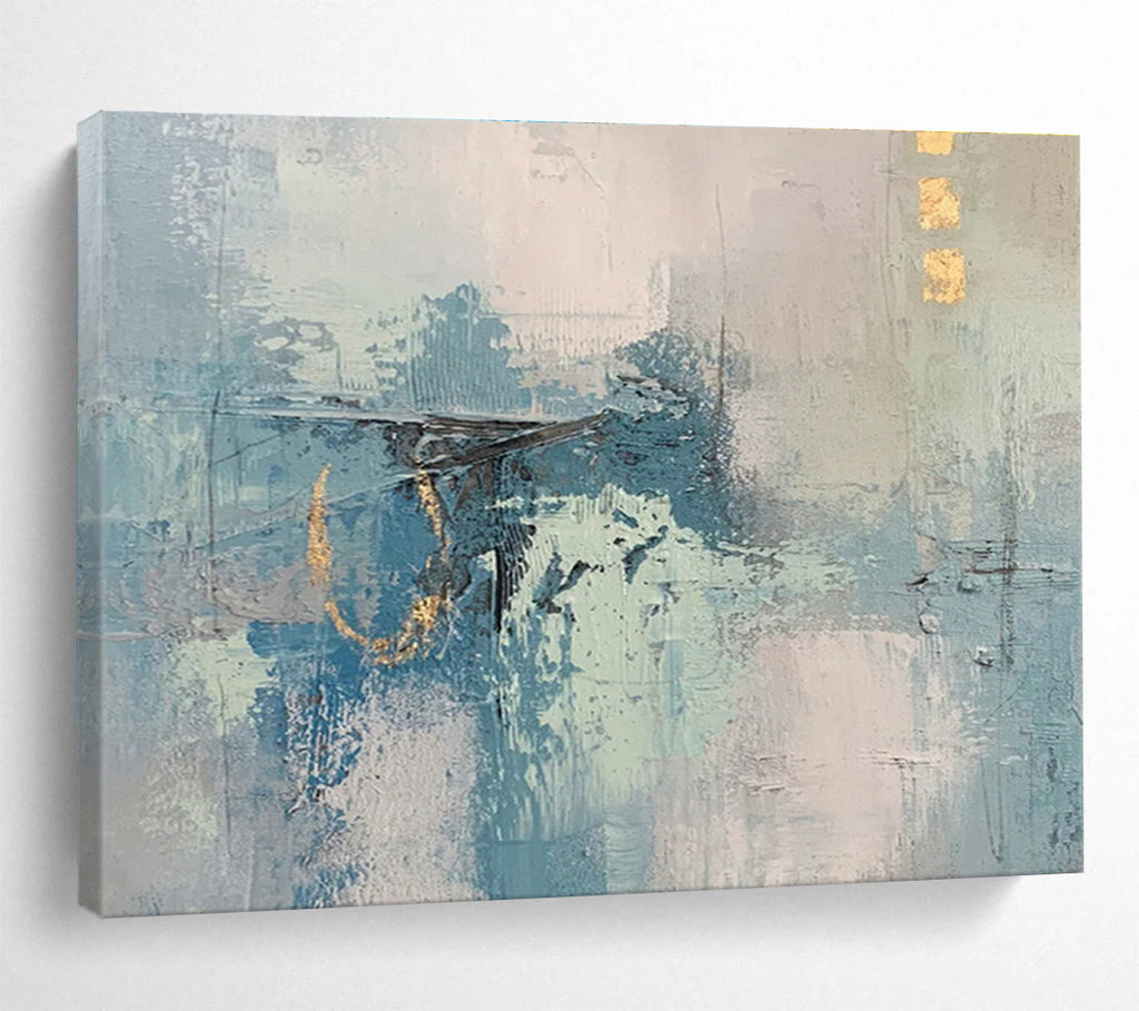 Custom Giant Abstract Hand Painting for Vertical Urban Aquarium Aquatic Animal Training and Enrichment Center DLZ3141