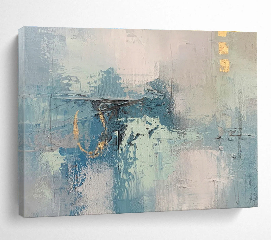 Custom Giant Abstract Hand Painting for Vertical Urban Aquarium Aquatic Animal Training and Enrichment Center DLZ3141