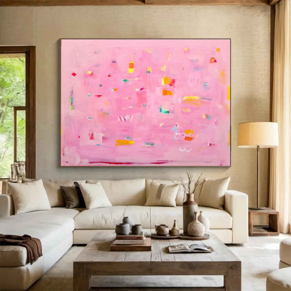 Optical Illusion Custom Hand-Painted Geometric Abstract for Entryway Focal Points